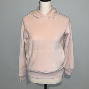 Athleta Girl’s Light Pink Plush Hoodie Sz L/12